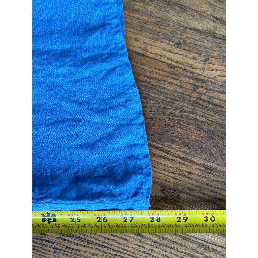Made In Italy Blue 100% Linen Wide Leg Pants Trousers Women's Size Small - Picture 10 of 12